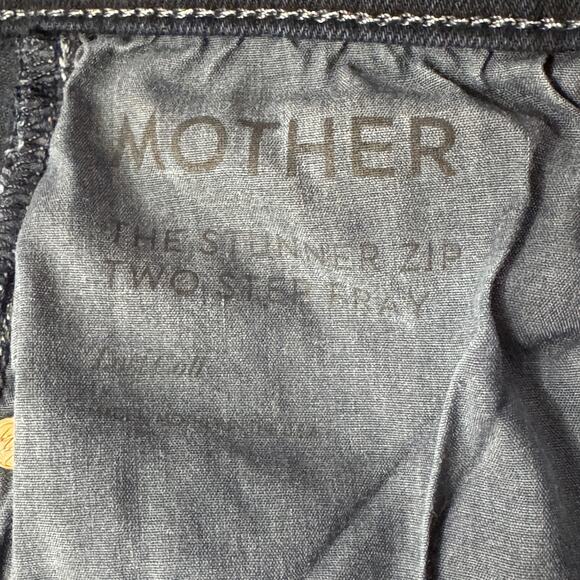 Mother SZ 26 The Stunner Zip Two Step Fray Jeans Last Call Stretch Mid-Rise Blue - Picture 13 of 13